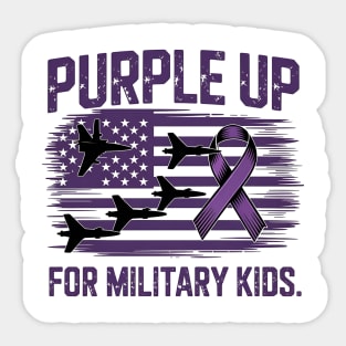 Purple Up for Military Kids – Support Military Children - Month of the Military Child Sticker